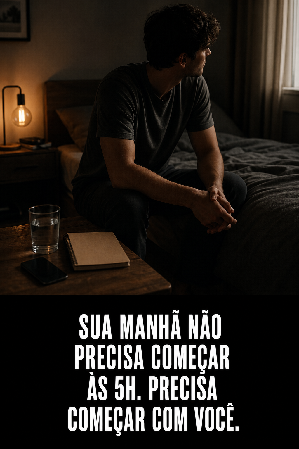 Arte da Trevvo para salvar o artigo Sua manhã não precisa de 5h da matina. Precisa de 15 minutos de verdade no Pinterest